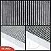 A-Premium Cabin Air Filter with Activated Carbon Compatible with Fiat 500 2012-2019, Replace# 68096453AA
