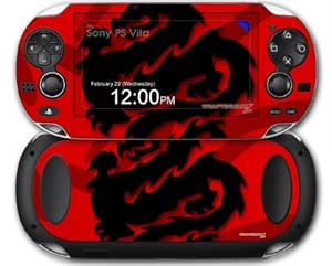 PS Vita Skin Metallic Dragon Fire Red
