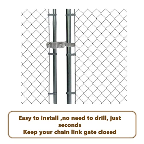 Fpz-Bd 1-3/8" X 1-3/8" Chain Link Fence Gate Latch,Wall Mount Galvanized Gate Latches For Metal Gates,Farm Gate With Padlock Hole(Included Bolts&Nuts) #TOP5