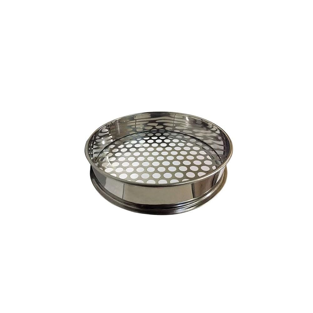 10cm Round 304 Stainless Steel Sieve - Durable Kitchen Sifter for Baking, Beans, and Fruit Filtering, Seamless devise(Bottom and Lid)