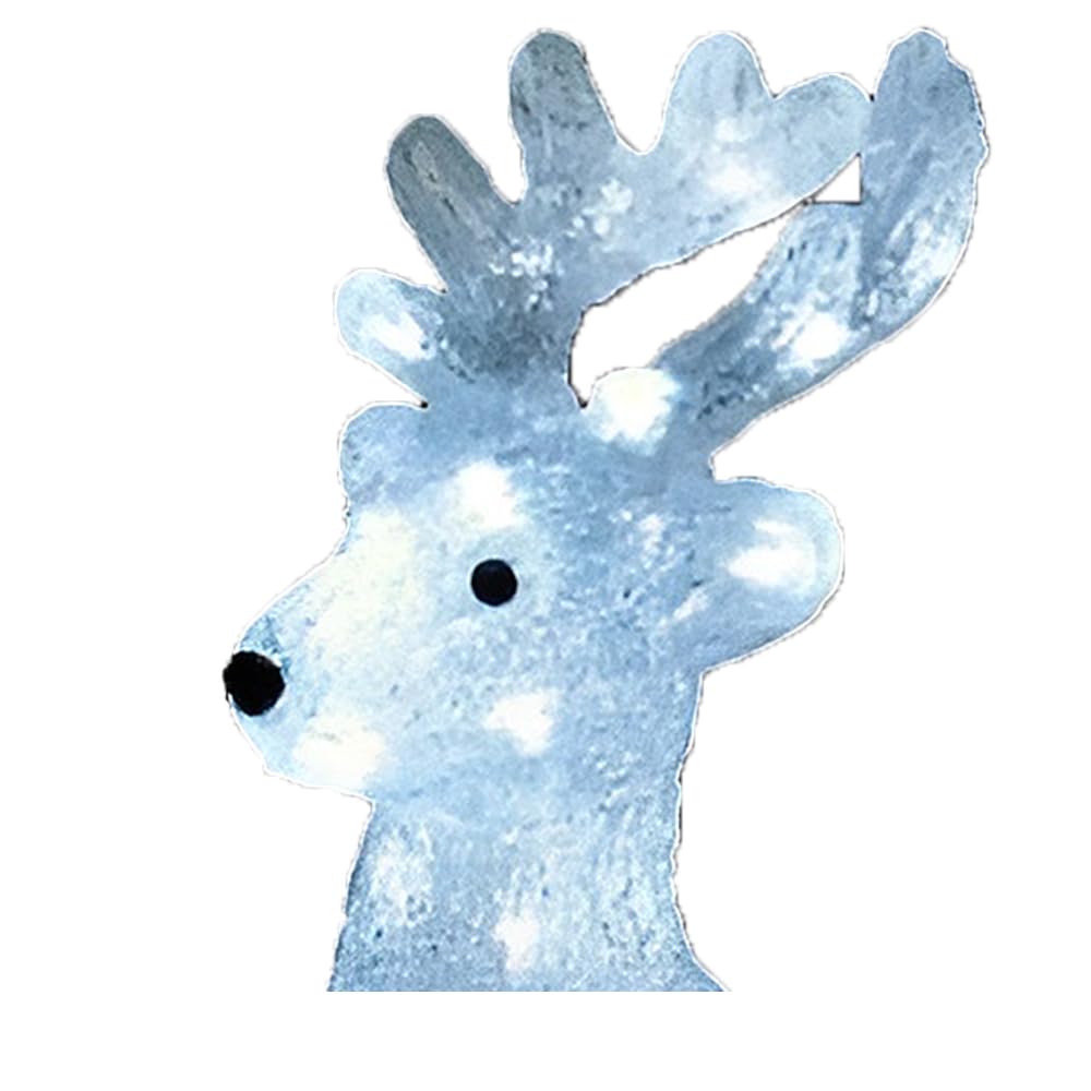 Renna Luminosa con 40 LED alzato in cammino Natalizio Decorativo in acrilico Interno/Esterno allestimenti eventi decorazione giardino albero di natale