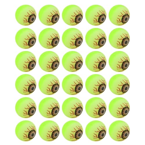 Spooky Eyeball Spielzeug – 30 Stück Hüpfbälle für Halloween-Partytüten, Mini Runde Springbälle | Gruseliges Spielzeug für Kinder Günstigkeiten-Dekorationen Klassenzimmer Veranstaltungen Spielpreise