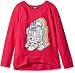 Star Wars Girs' Long Sleeve Hi-Lo Top, Hot Pink, 10/12/Large