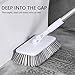 Tile Grout Brush with Extendable Telescopic Long Handle for Cleaning Bathroom Kitchen Patio Garage Deck Tile Marble Stone Floors (White)