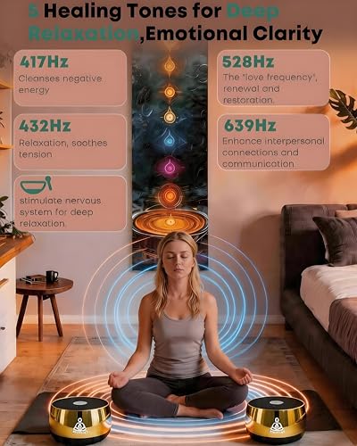 Image of M3 Zen Frequency Sound Machine | Portable Meditation Chime for Deep Calm, Anxiety Relief & Sleep Aid | Screen-Free Alternative to Kinetic Sand Art | Includes Carry Bag