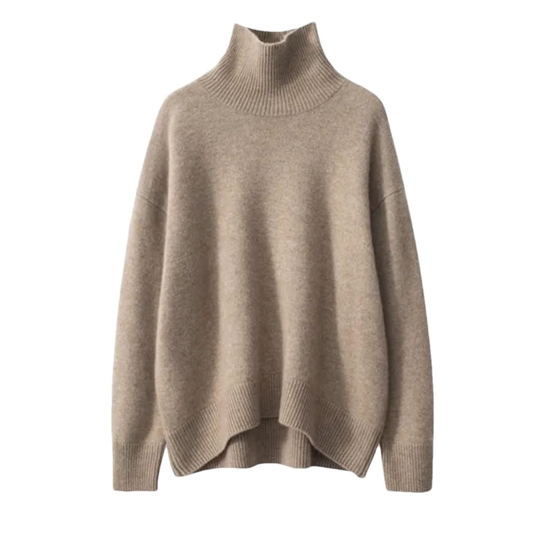Vogrtcc Suéter De Cuello Alto Engrosado De Cachemira para Mujer Otoño Invierno