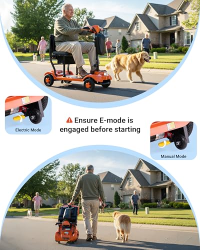 Image of 41LB Light Weight Mobility Scooter for Adults & Seniors, Dual Lithium Batteries for Up to 37.28 Miles - Portable Folding Powered Electric Scooter for Camping, Traveling & Airline Approved(2 Battery)