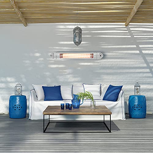 VASNER Teras 25 Infrarot Heizstrahler Terrasse- Terrassenstrahler 2500 W elektrisch- 4 Heizstufen Terassenheizer- Infrarotstrahler Terassenheizstrahler außen outdoor- Mit Fernbedienung-2