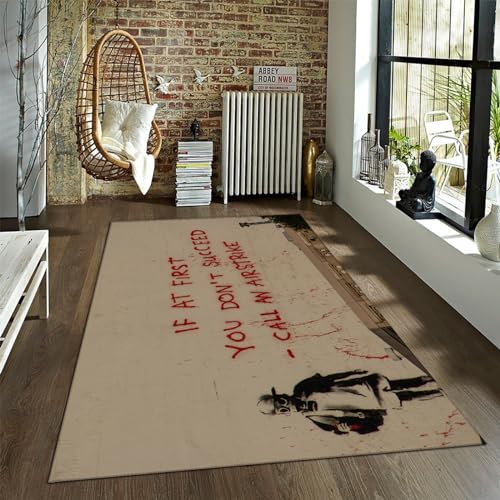 Tapis Banksy Graffiti Art Zone doux lavable antidérapant grand format sol - 2
