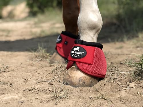 Image of 2520D Horse Bell Boots No-Turn Horse Bell Boots, Equine Ballistic Hoof Overreach Bell Boot, Pair