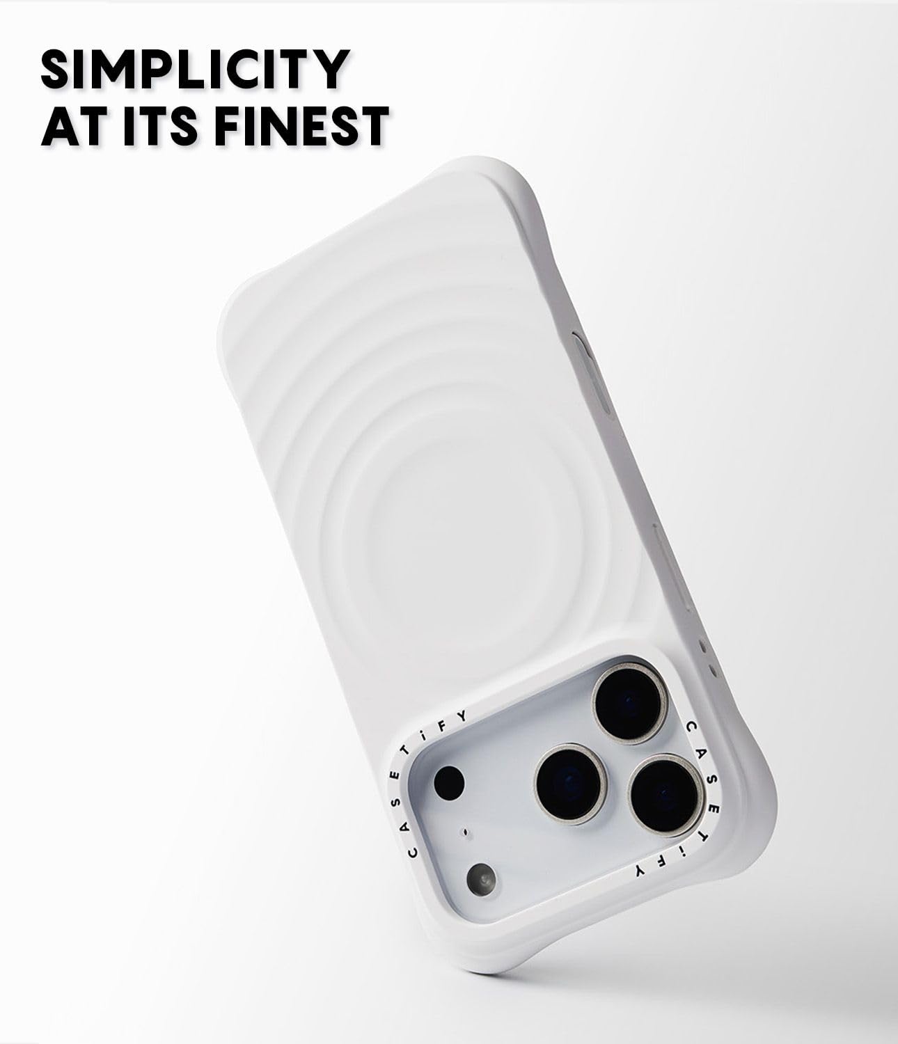 CASETiFY iPhone17 Pro ウェーブシリコンケース ホワイト ミニマルな美学が漂う新作ウェーブ シリコンケースが登場