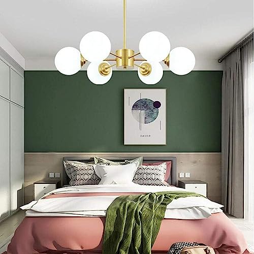 Image of Wall Lamp Chandelier Pendant Light, Home Decor for Bedroom, Living Room, Hallway, Cafe, Hotel, Restaurant (6 Light Gold Hanging LAMP with LED Bulb Pack of 1)