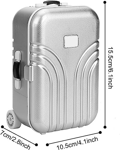 Mini Travel Suitcase Toy - Doll Rolling Luggage with Open/Close Function, Carry-On Simulation Trolley Case for Kids & Collectors2