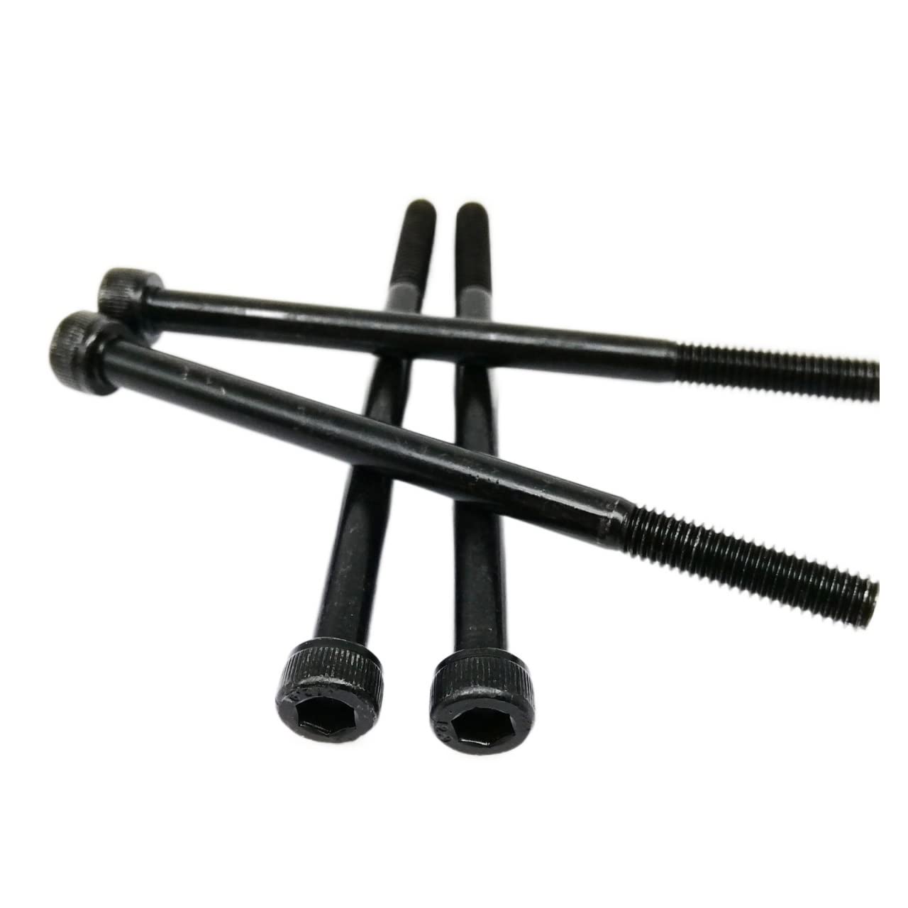 1/10pc M3 M4 M5 M6 M8 grado negro 12,9 acero alargado largo Allen hexágono cabeza hueca tornillo medio hilo L = 30-300mm(120mm 140mm,M4 10pcs)