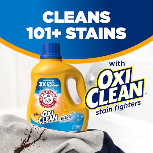 Image of ARM & HAMMER Plus OxiClean Ultra Stain Fighters Liquid Laundry Detergent