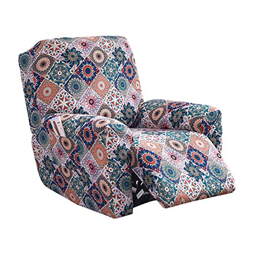 Image of Eco-Ancheng Recliner Slipcovers 4-Pieces Lazyboy Recliner Covers Recliner Couch Covers Recliner Chair Cover Non Slip Reclining Slipcovers with Storage Pockets Furniture Protector for Living Room