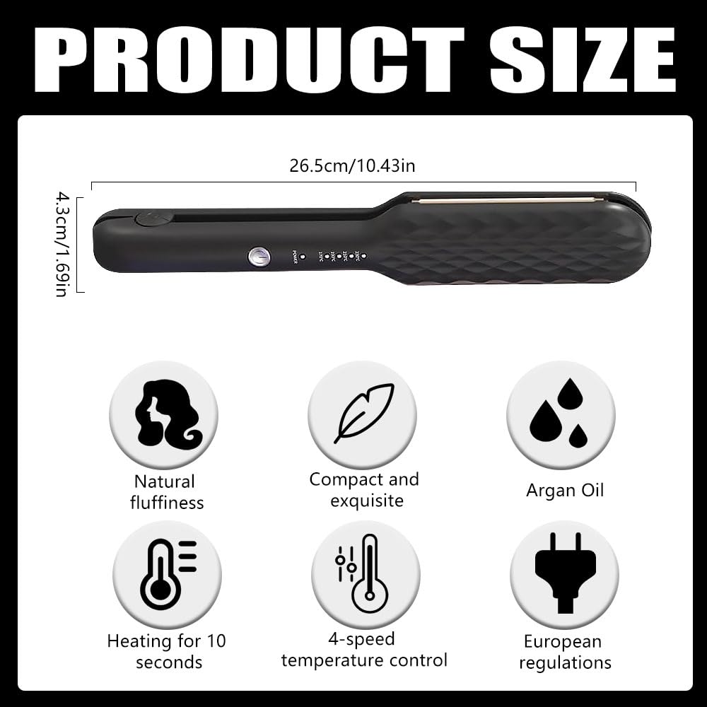 Vmxlso Hair Crimpers for Women,Hair Crimper with 4 Heat Setting, Crimper Hair - Image 2