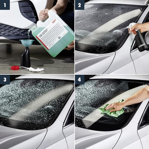 SONAX ScheibenKlar (10 Liter) zum Entfernen von Silikon-, Öl- und Insektenverschmutzungen von Fahrzeugscheiben und Scheinwerfern | Art-Nr. 03386000