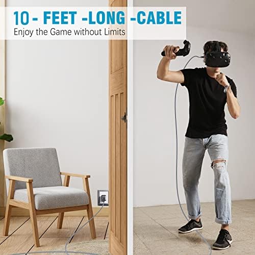 for Oculus Quest Hyperlink Cable 10FT Digital Actuality Headset Cable Quick Charging & Excessive Velocity Knowledge Switch Lengthy USB 3.2 Sort C to C Gen1 Appropriate with Oculus Quest 2/1 and Gaming PC 6 51nD9MRL5nL. AC