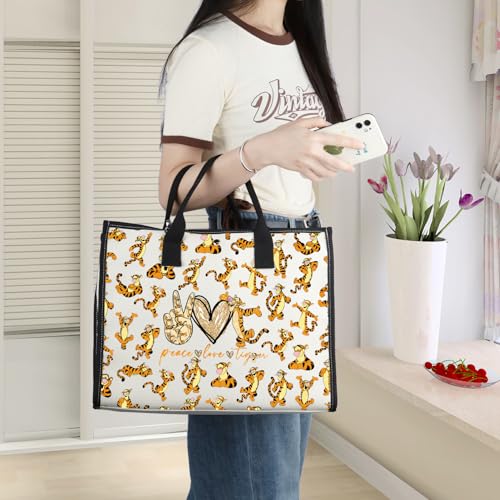 WZMPA Tiger Cosmetic Bag - Tiger Fans Gifts - Peace Love Makeup Zipper Pouch Bag - Merchandise (Love Tiger2-TB)3