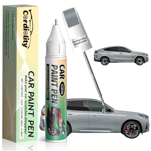 Image of C4P Brooklyn Grey Metallic Touch Up Paint for BMW, Color Accurate Car Paint Scratch Repair Pen, Quick & Easy Fix Automotive Chips and Nicks