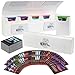 The Hydra 5 Compartment Riveted Deck Box w Magnetic Closure- Trading Card Case Holds Five Decks- Fits All Standard and Smaller Size MTG and TCGs - White