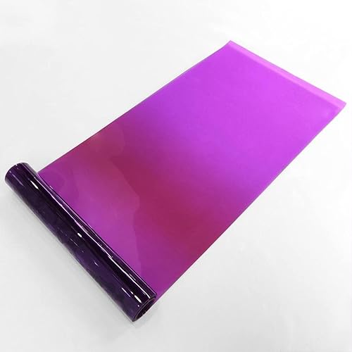 Miniatura 3 de Rollo de cuero sintético de gelatina de PVC morado de 12 x 53 pulgadas de grosor, 0.047 in, impermeable, de vinilo degradado, para manualidades,