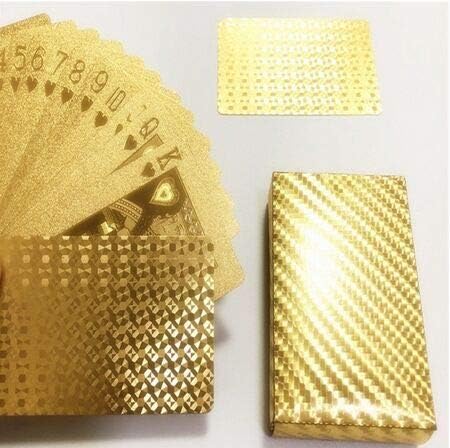 Miniatura 6 de Juego de cartas de plástico impermeable de PVC Golden Poker Juego de cartas de póquer de color negro Juegos de cartas de póquer Clásicos Trucos de