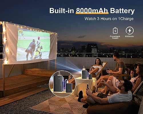 Mini Beamer OTHA mit WiFi und Bluetooth Tragbarer DLP Projektor