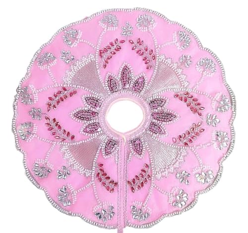 Image of Partish Laddu Gopal Heavy Janamashtmi Poshak with Pagdi, Patka and Choli (Size 4) l Ladoo Gopal Dress l Bal Gopal l Kanha Ji Thakur Ji Dress(Pink A)
