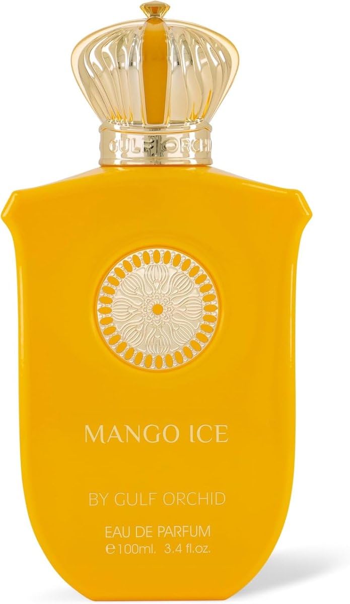 Gulf Orchid Mango Ice Eau de Parfum 100ml – Unisex Parfum für Damen & Herren | Fruchtiger Duft mit Mango, Gember & Vanille | Luxus Duft mit Langer Haltbarkeit Mit Kajal Sticker