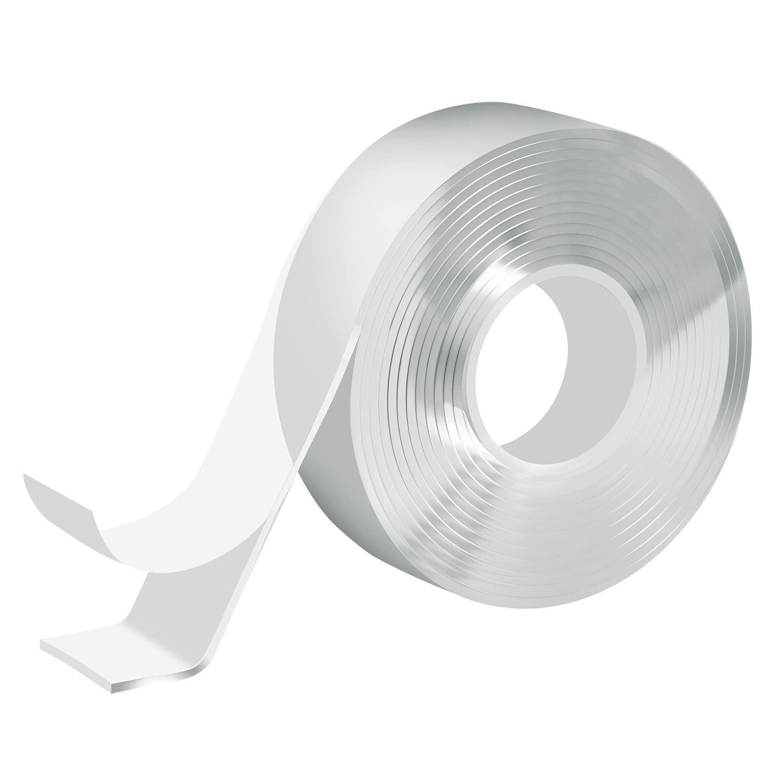 Strong Double Sided Tape Heavy Duty 1.18" x 9.85ft, Clear Removable Mounting Tape Reusable Waterproof Adhesive Sticky Wall Tape Strips Tape Poster Carpet Tape Nano Tape Two Sided Tape Outdoor
