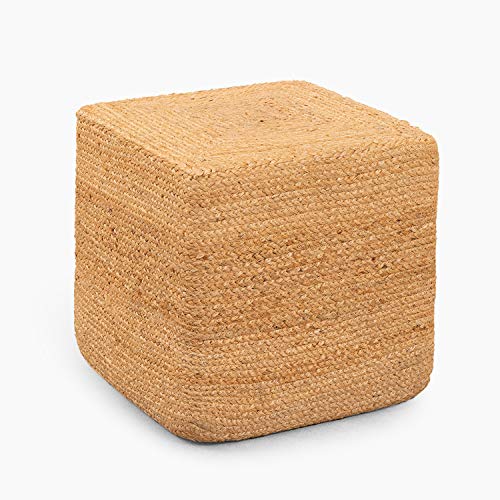 SKLUM Puff Cuadrado de Yute Natural Orsen