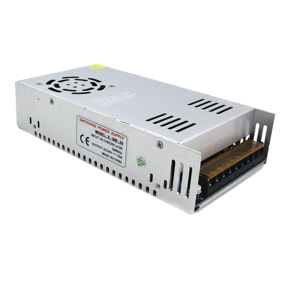 Transformador ​De Potencia Transformador de iluminación AC 110V 220V for DC 24V 25A 600W Adaptador de fuente de alimentación Equipo industrial Conductor de interruptor de tira Transformador De Voltaje