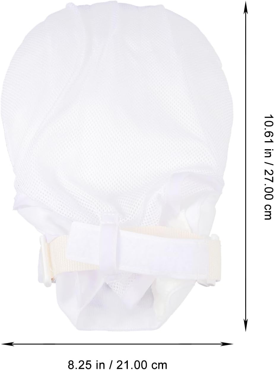 Soft Cotton Finger Control Mitts for Elderly Patients Adjustable Safety Gloves to Prevent Self-Injury and Protect Tubes 10.6X8.3 Inches