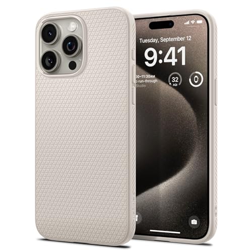 Spigen Compatible for iPhone 15 Pro Case Liquid Air - Natural Titanium