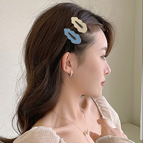 10 Pieces Solid Color Hair Snap Clips, Swirl Snap Clips For Hair, Metal Snap Hair Clips For Makeup, Snap Hair Clips For Women Girls #TOP3