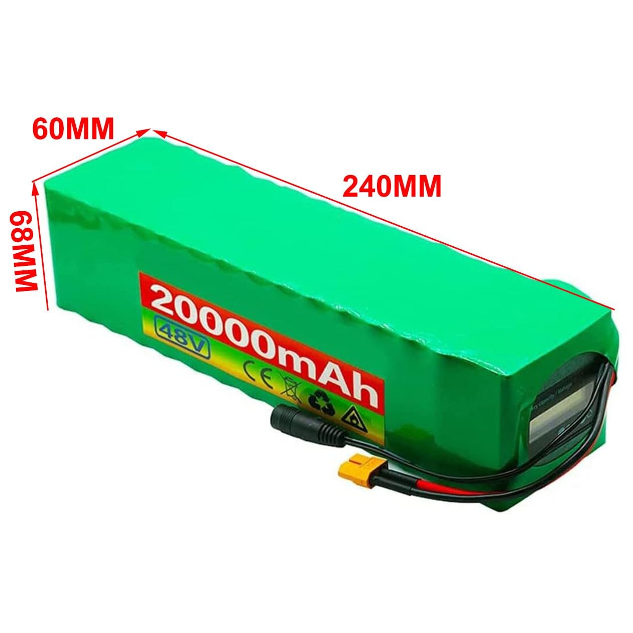 Batteria Da 48V 20Ah Per Monopattino Elettrico Configurazione 13S3P Batteria 48 Volt Con Caricabatterie Inclusa Per Motori Skateboard Da 200-1000W Batteria High Capacity