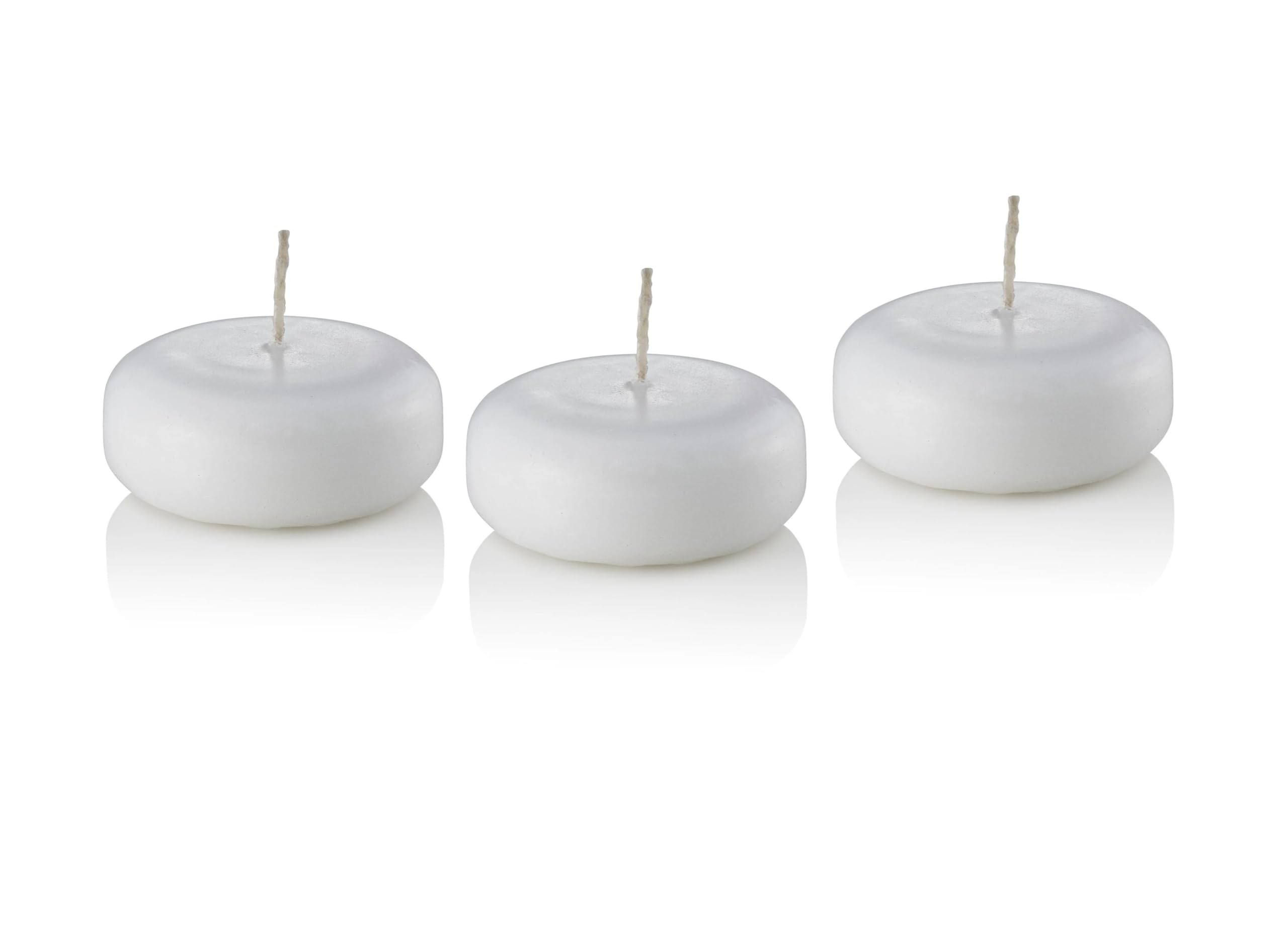 D'light Online Mittelgroße Schwimmkerzen, 7,5 cm, Großpackung für Veranstaltungen, Schwimmkerzen für Hochzeiten, Spa, Heimdekoration, besondere Anlässe und Urlaubsdekoration (Set mit 96 Stück, weiß)