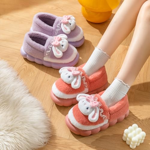 Cartoon Rabbit Slippers Cotton Cute Slippers Animal Slippers for Women Fluffy Slippers Fuzzy House Slippers for Women4