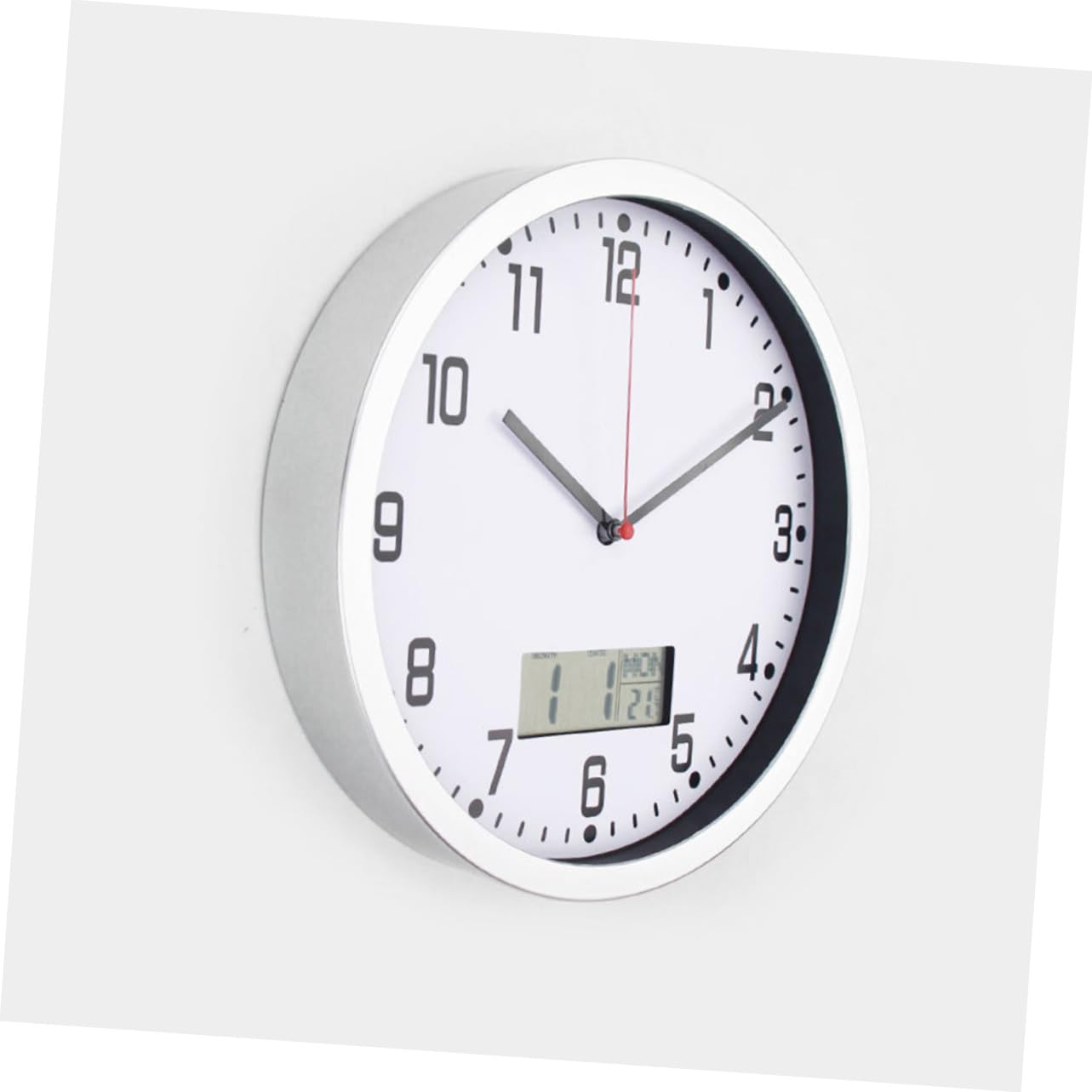 Levemolo 10 Inch Quartz Wall Clock with Thermometer Hygrometer Battery-Operated Perfect for Home Office and Outdoor