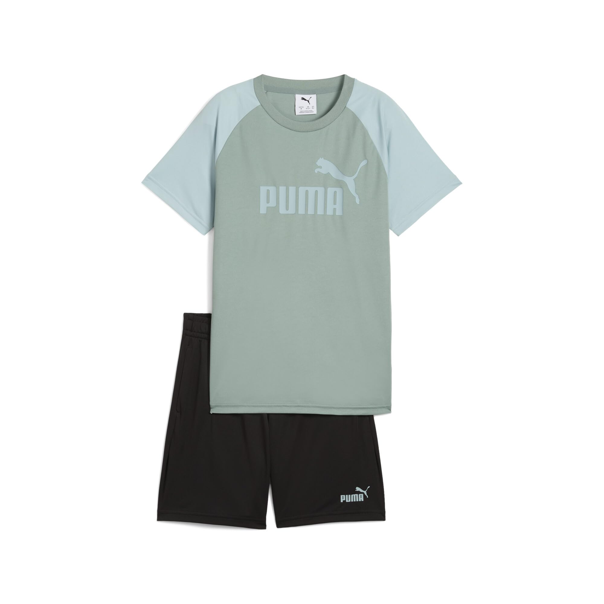 PUMA Jungen Ess No.1 Logo Poly Tee And Shorts Set B Gestrickte Anzüge (1er Pack)