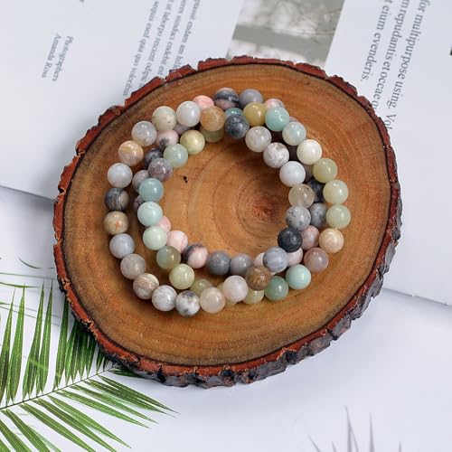 Beaded Bracelets for Women Natural 8mm Gemstone Bead bracelet Healing Crystal Stretch Bracelet4