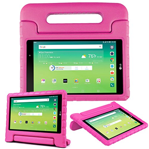 Bolete Case for LG G Pad X 8.0 Inch - Kids Tablets Cases with Handle Stand for LG T-Mobile V521 / AT&T V520, EVA Foam Cover Shock Proof Light Weight Washable Protector - Rose