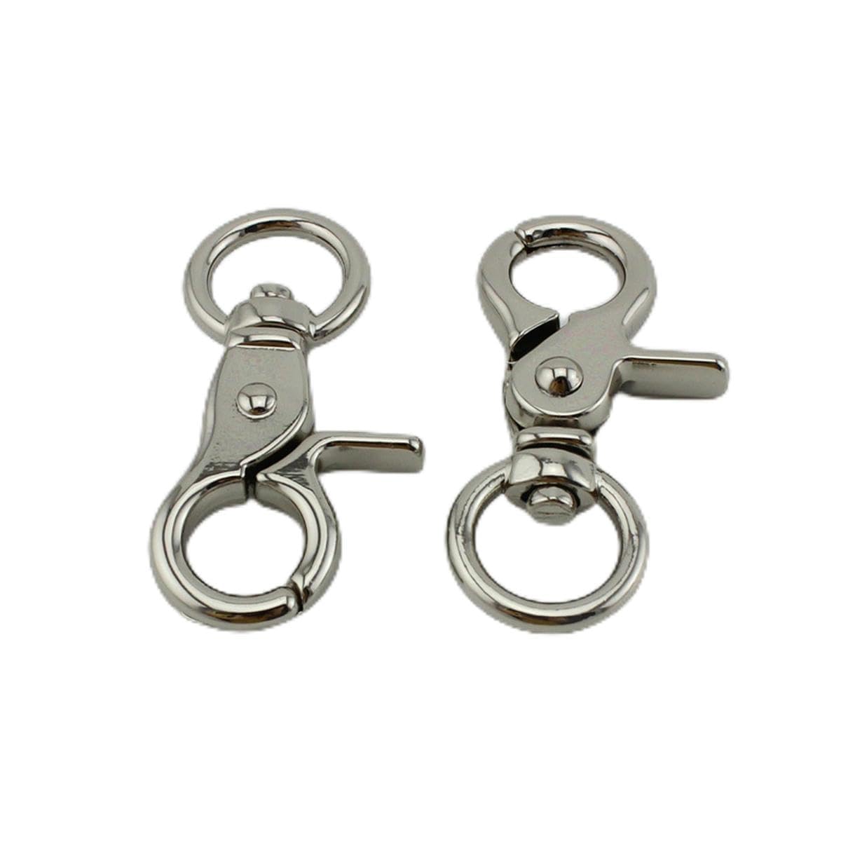 10-30 piezas 59 * 15,5 mm bolsa correa gancho hebilla metal giratorio langosta cierre DIY ganchos llavero hebillas accesorio-plata-30 piezas