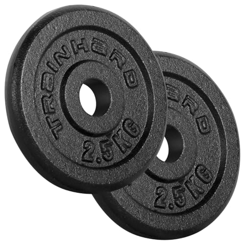 Train Hard® Hantelscheiben Paar Set, 2x1.25/2x2.5/2x5/2x10/2x15kg,30/31mm...