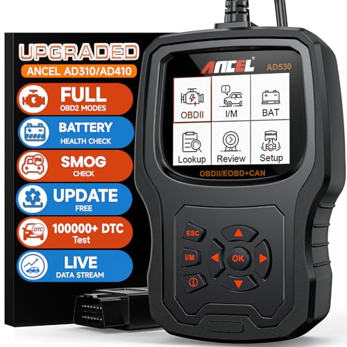 ANCEL AD530 OBD2 Scanner-Upgraded AD310, Car Code Reader for Check Engine Light, Full OBDII Scan Tool for Read & Clear Fault Codes, Battery Test & Live Data, OBD II Diagnostic Scanner for 1996+ Cars