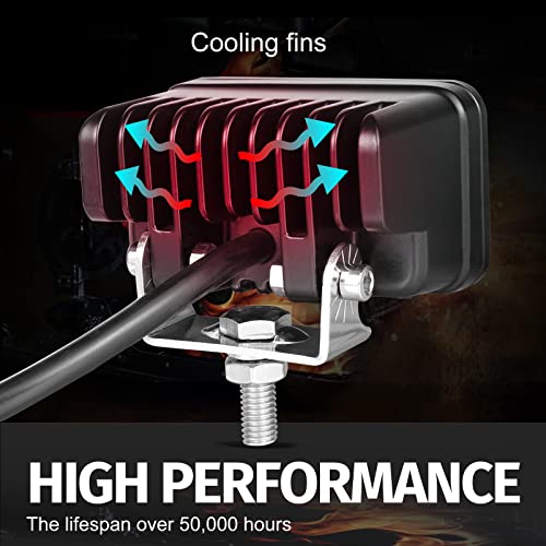 Image of LED Pods 3 Inch Driving Light Bar Pod Off-road Spot Light | 2Pcs 40W Waterproof CREE Work Light Cube Backup Reverse Light Auxiliary Fog Light for Truck ATV UTV Motorcycle Boat Offroad