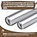 USFOOK 2 Pack Window Treatment Finials for 1 or 7/8 Inch Curtain Rods, Silver Drapery Rods Replacement Finials with M6 Screws, Translucent Finials Embedded with Silver Foil