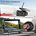 Venluna Dual Wireless Magnetic Backup Camera for Trailer - 7” 1080P HD 4CH Monitor with Solar 15000mAh Rechargeable Night Vision Rear Camera, DVR Loop Recording Waterproof No Delay for Truck,RV,Camper